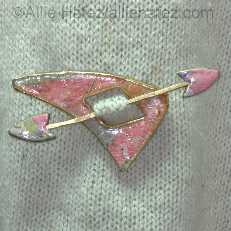 Image of polymer clay shawl pin