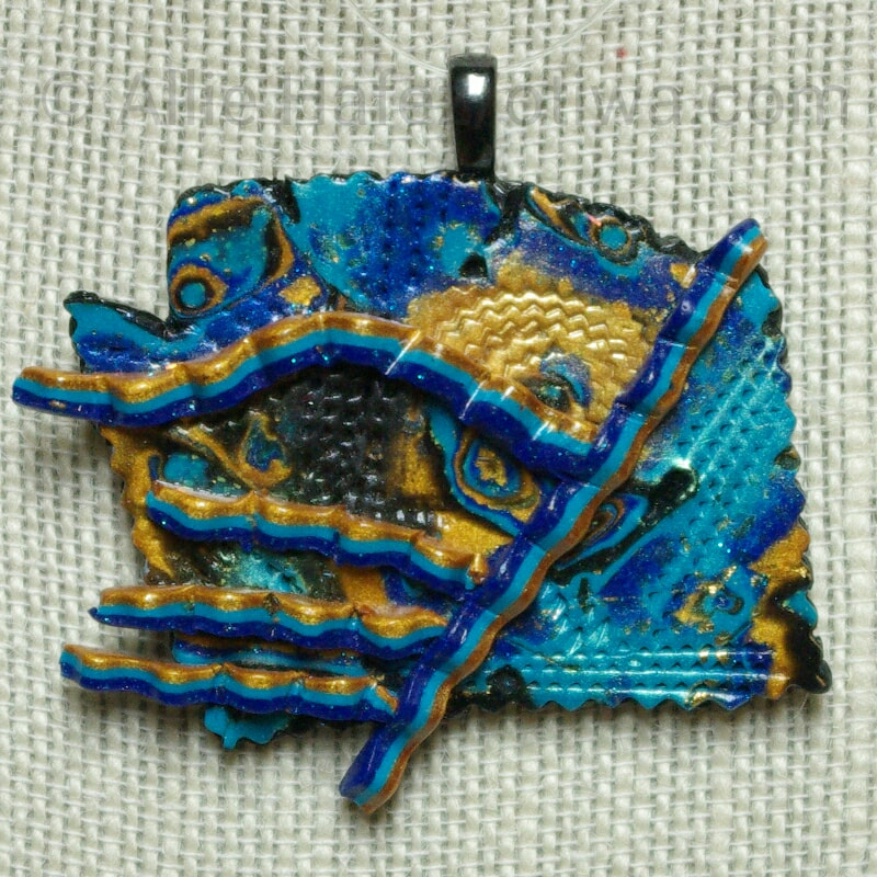 Image of a polymer clay pendant